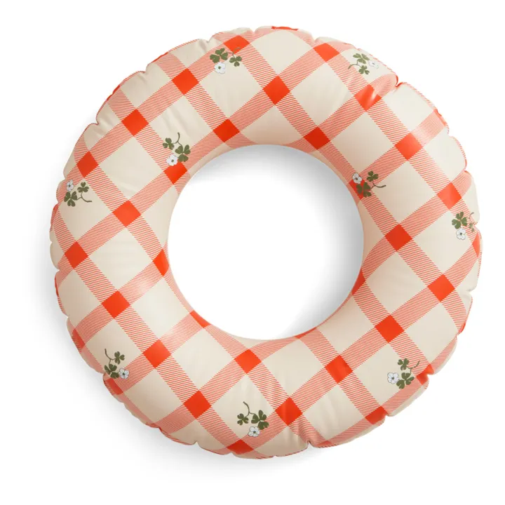garbo&friends Bouée gonflable Gingham Sorrel | Rouge