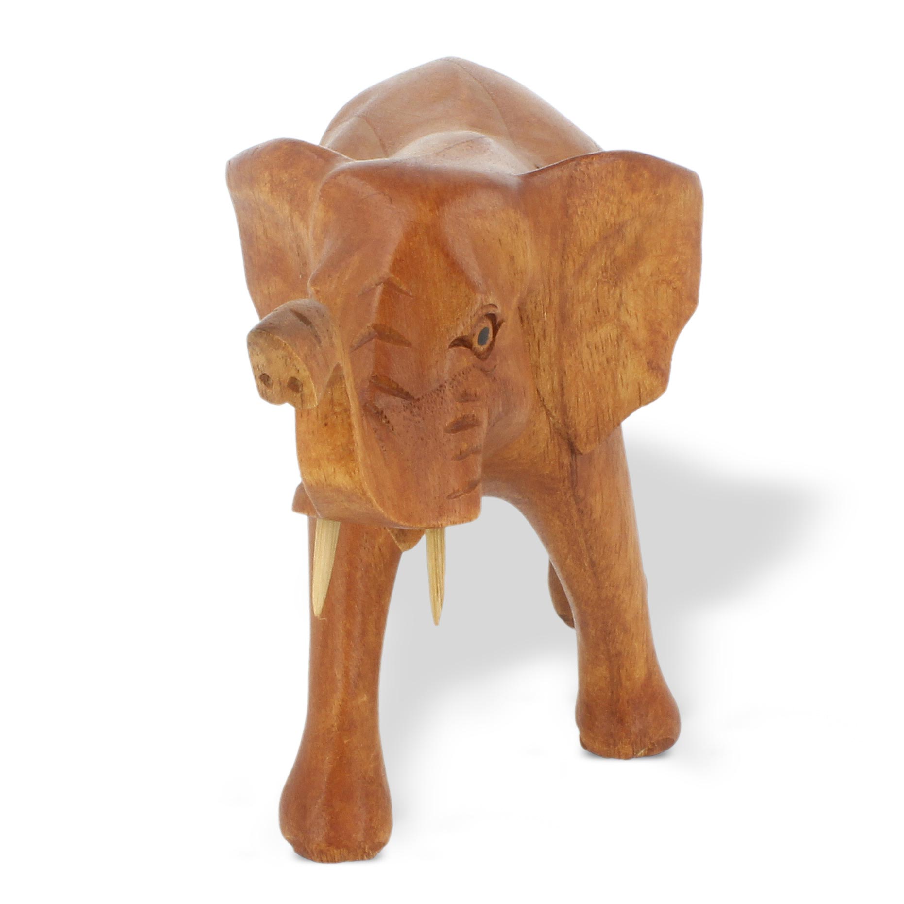 Holz-Figur 'Elefant', handgeschnitzt, L 24 cm, B 9 cm, H 15 cm von fischer's lagerhaus