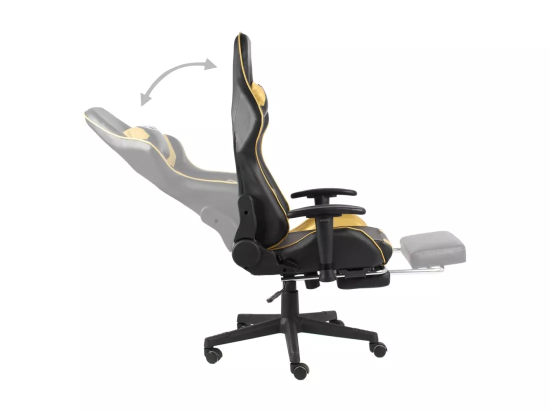 Chaise de jeu pivotante avec repose-pied Doré PVC