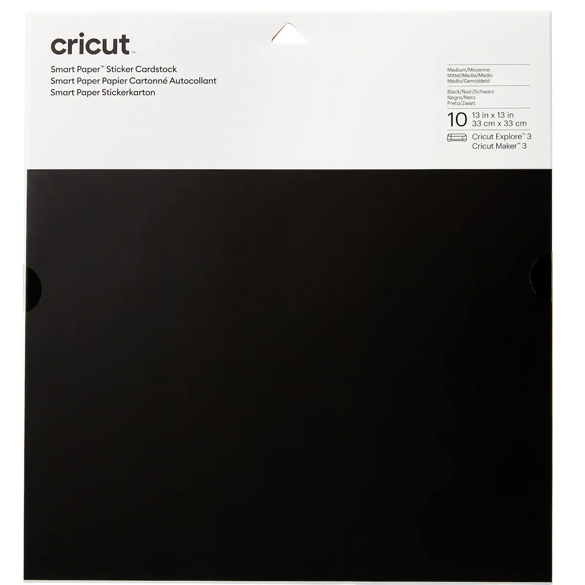 Cricut Smart Sticker klistreark 10-pk. (sort)