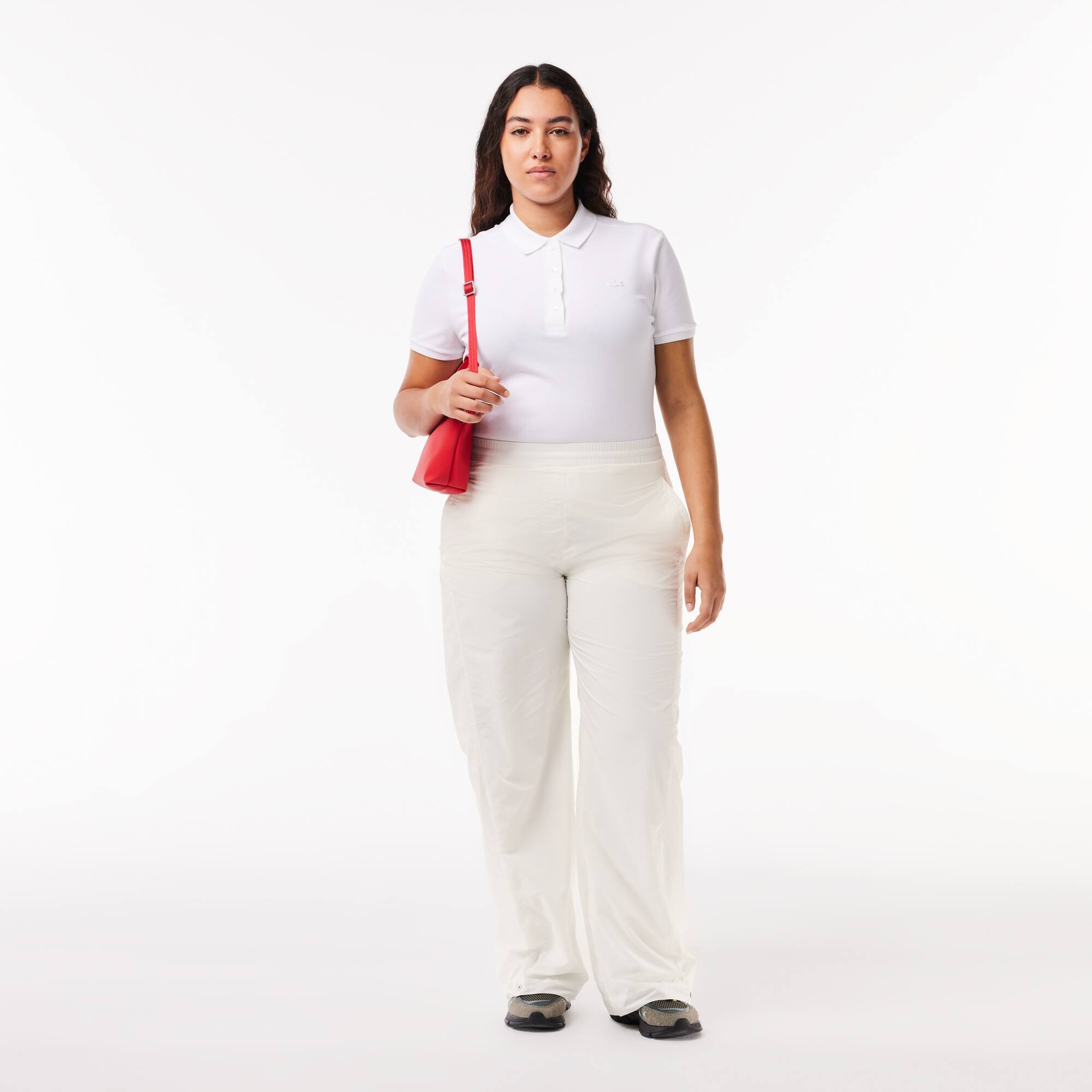 Pantalon de survêtement Sportsuit jambe large en nylon Pantalons de survêtement - Blanc - Lacoste - Femme