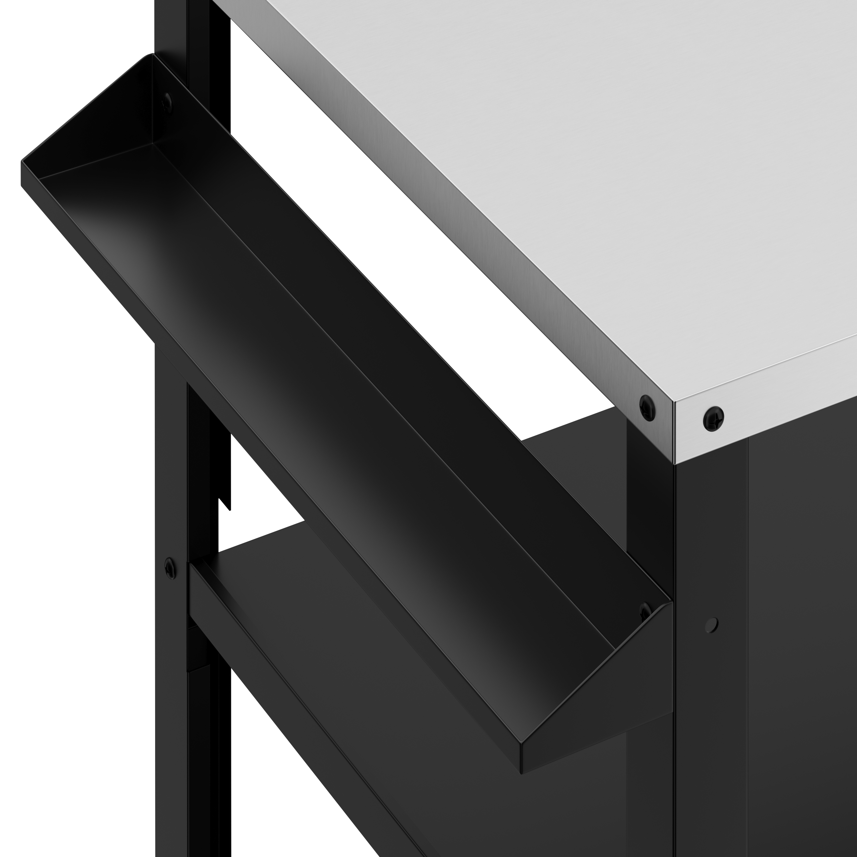 Grill Beistelltisch 104 x 51 x 89 cm schwarz