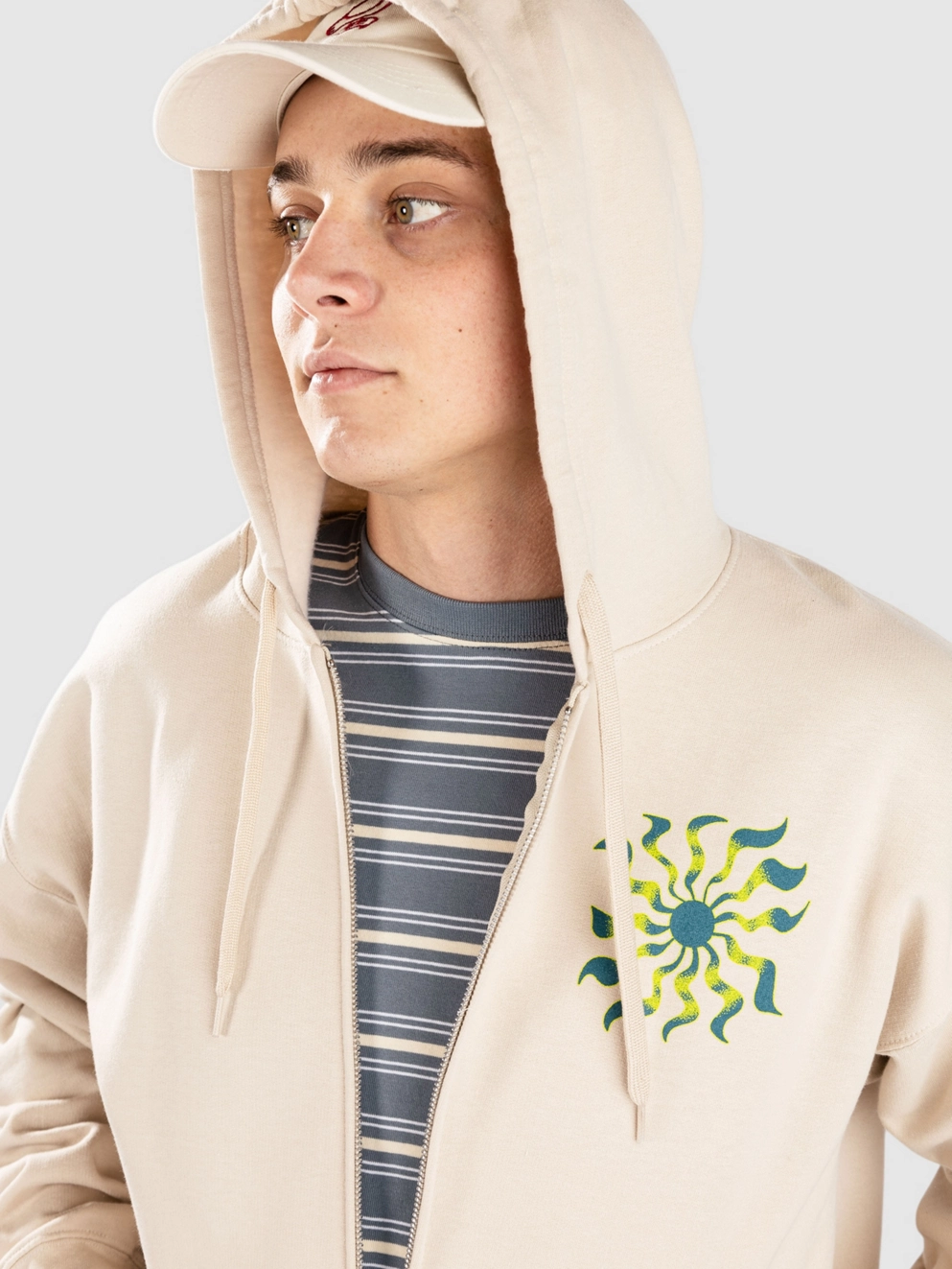 Dravus Sunscreen Zip Hoodie beige