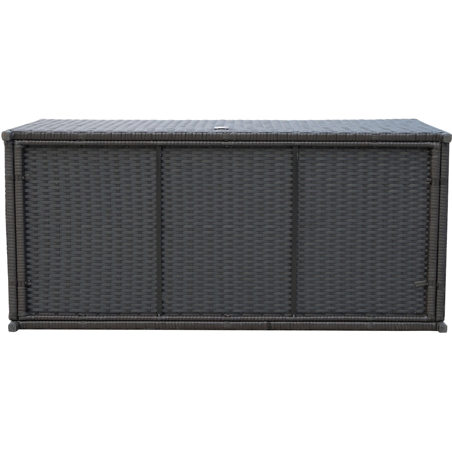 Outsunny Polyrattan Auflagenbox dunkelbraun