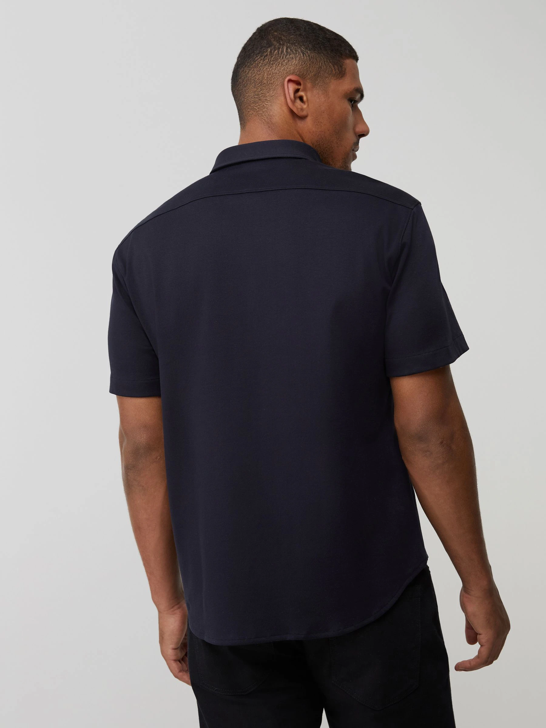 Hemelsblauw - BOSS Regular Fit Motion overhemd met korte mouwen