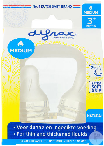 Difrax Tétine Natural Medium 3+ Mois 2 Pièces (672)