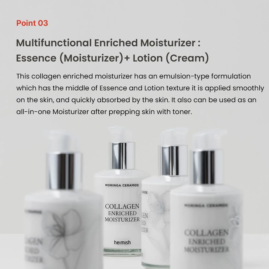 heimish - Moringa Ceramide Collageen Verrijkte Hydraterende Crème