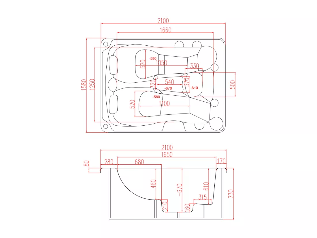 SPA 3 places blanc perlé avec bâche - 65 jets - L210 x P158 x H73 cm - Système BALBOA - FIDJI VI