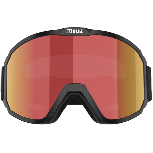 Masque de ski BLIZ RAVE MATT BLACK W WHITE LOGO/BROWN RED