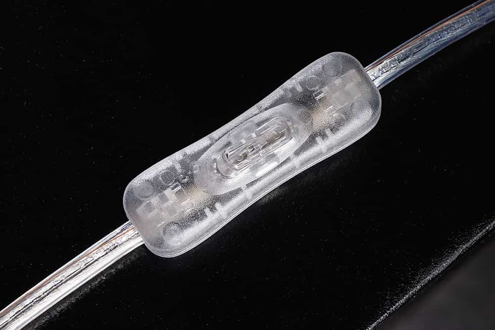 Befüllbare Tischlampe CLASSICO 75cm weiß transparent Glas mit Leinenschirm