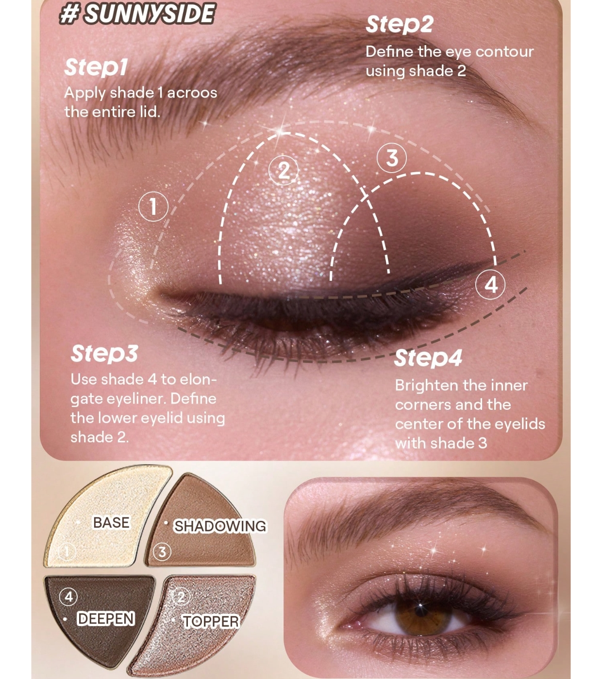 SHEGLAM - Mini paleta de sombras Daydreamer - Cloudy Sundae