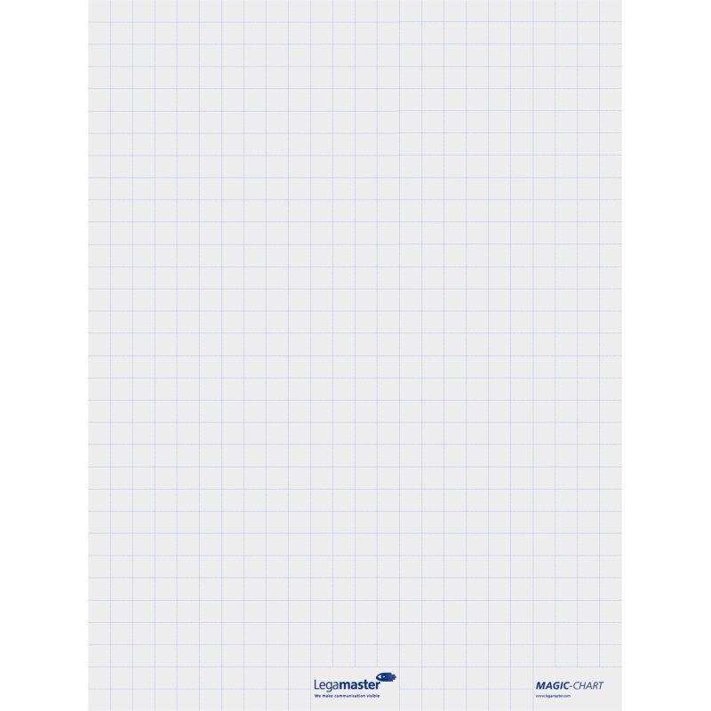 Feuille électrostatique repositionnable non effaçable Magic-Chart 60 x 80 cm - 25 feuilles blanches quadrillées