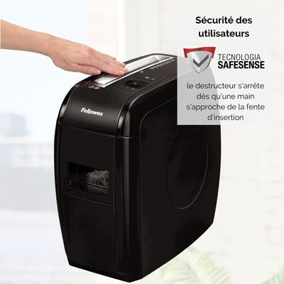 Fellowes Powershred 21Cs - destructeur de documents coupe croisée - 12 feuilles - Corbeille 15 litres - sécurité SafeSense