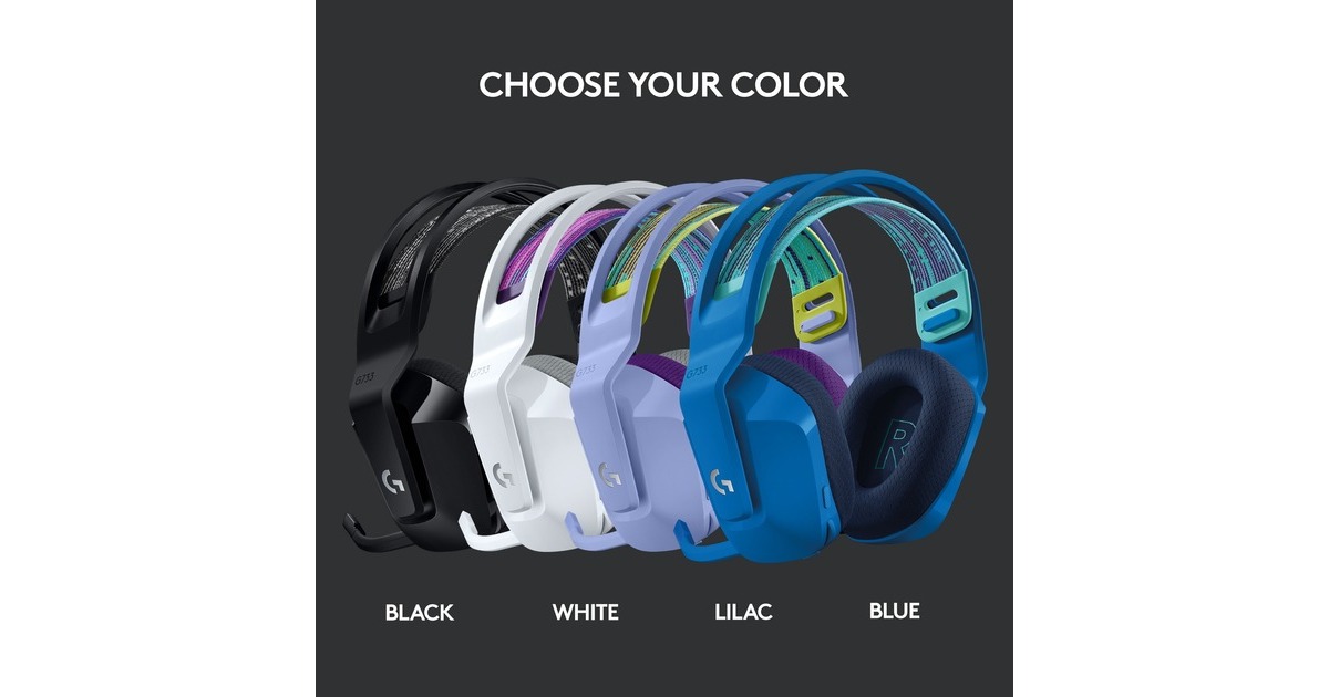 LogitechG733 LIGHTSPEED Wireless RGB  over-ear gaming headset  (Wit, PC, PlayStation 4)