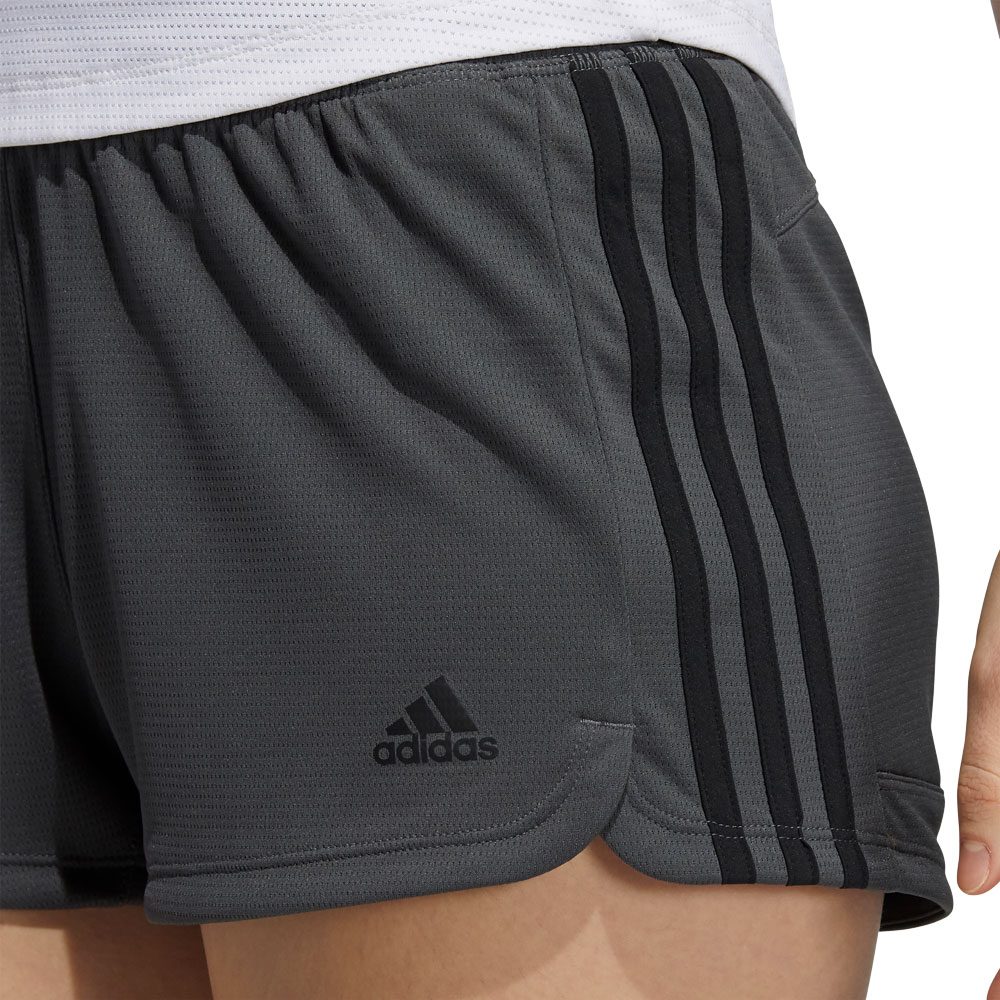 adidas Pacer 3-Streifen Knit Shorts Damen grey six