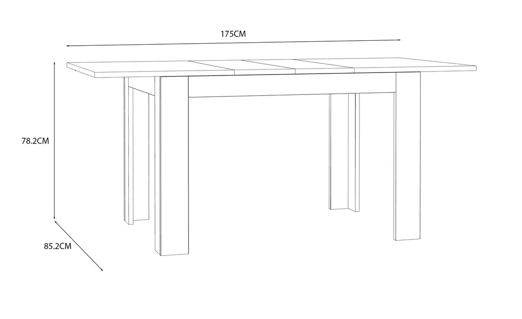 Esstisch Killarney 120/175 x 85,2 cm