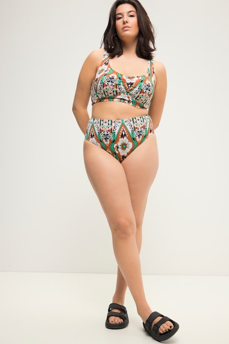 Bikini-Slip, HighWaist, Alloverprint