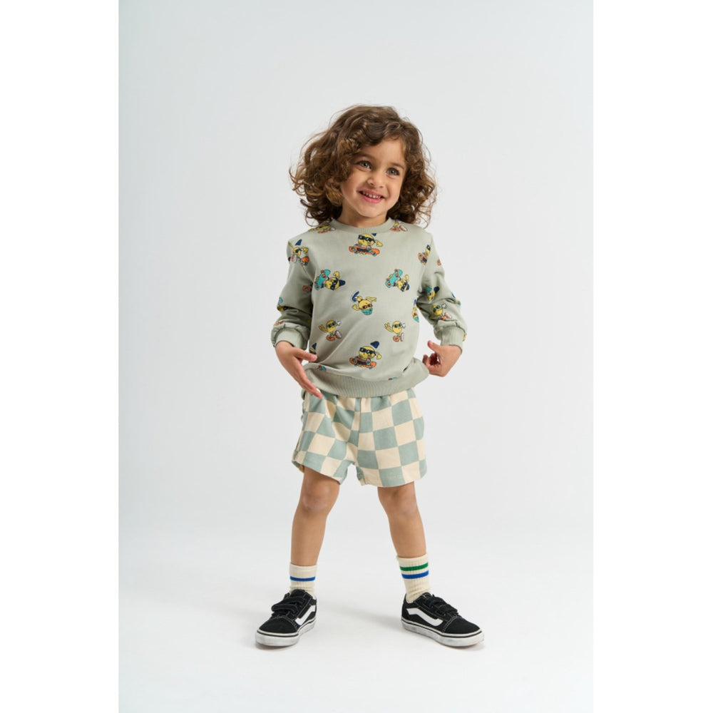 Køb THE NEW Siblings Aqua Gray Aop Tnstsebastian Shorts