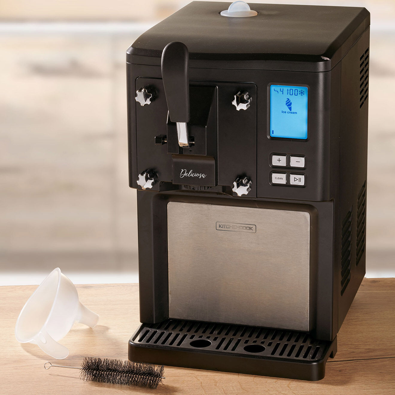 Kitchencook Turbine à glace semi-professionnelle pour glaces à l'italienne multicolore