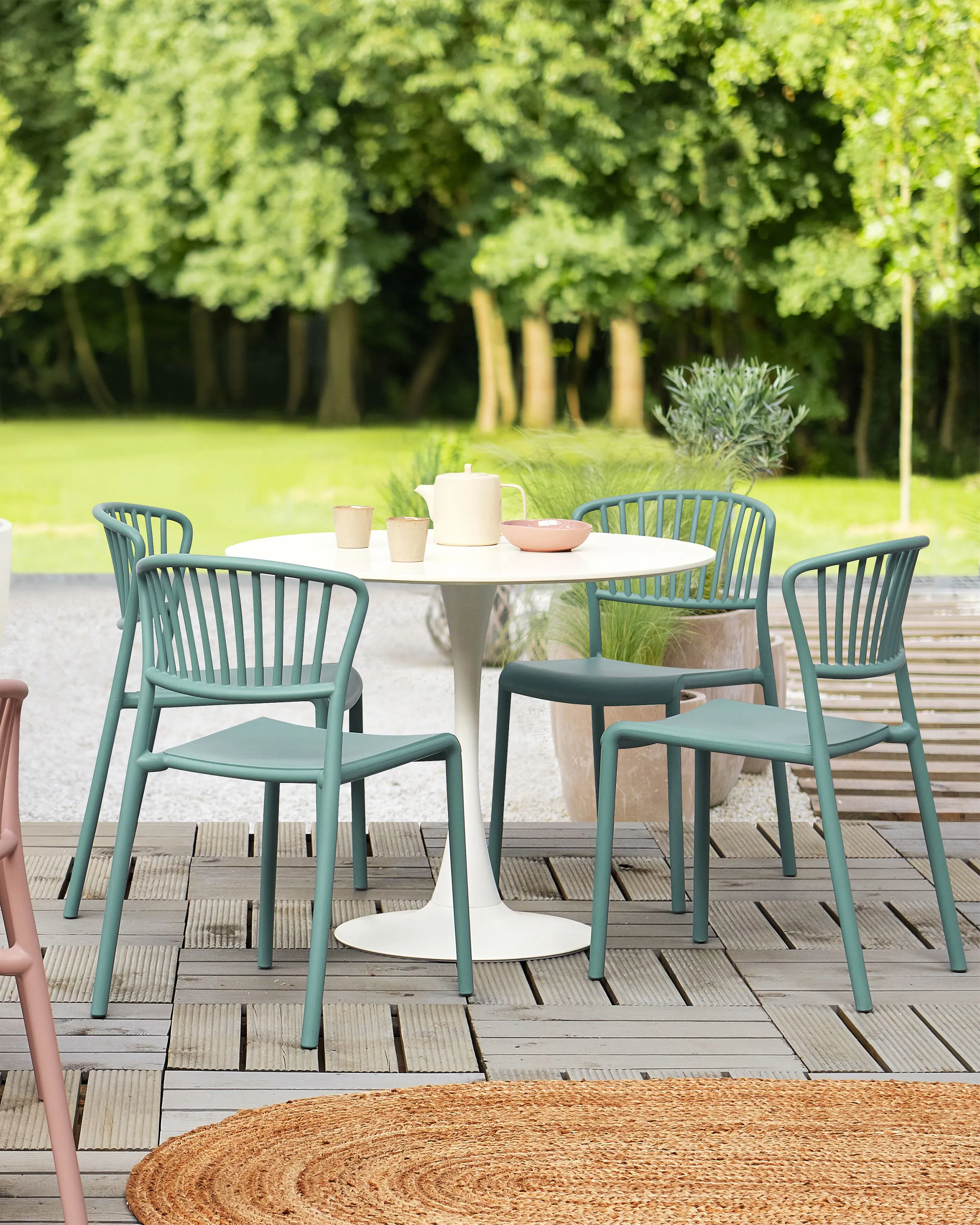 Set van 4 tuinstoelen GELA Mintgroen