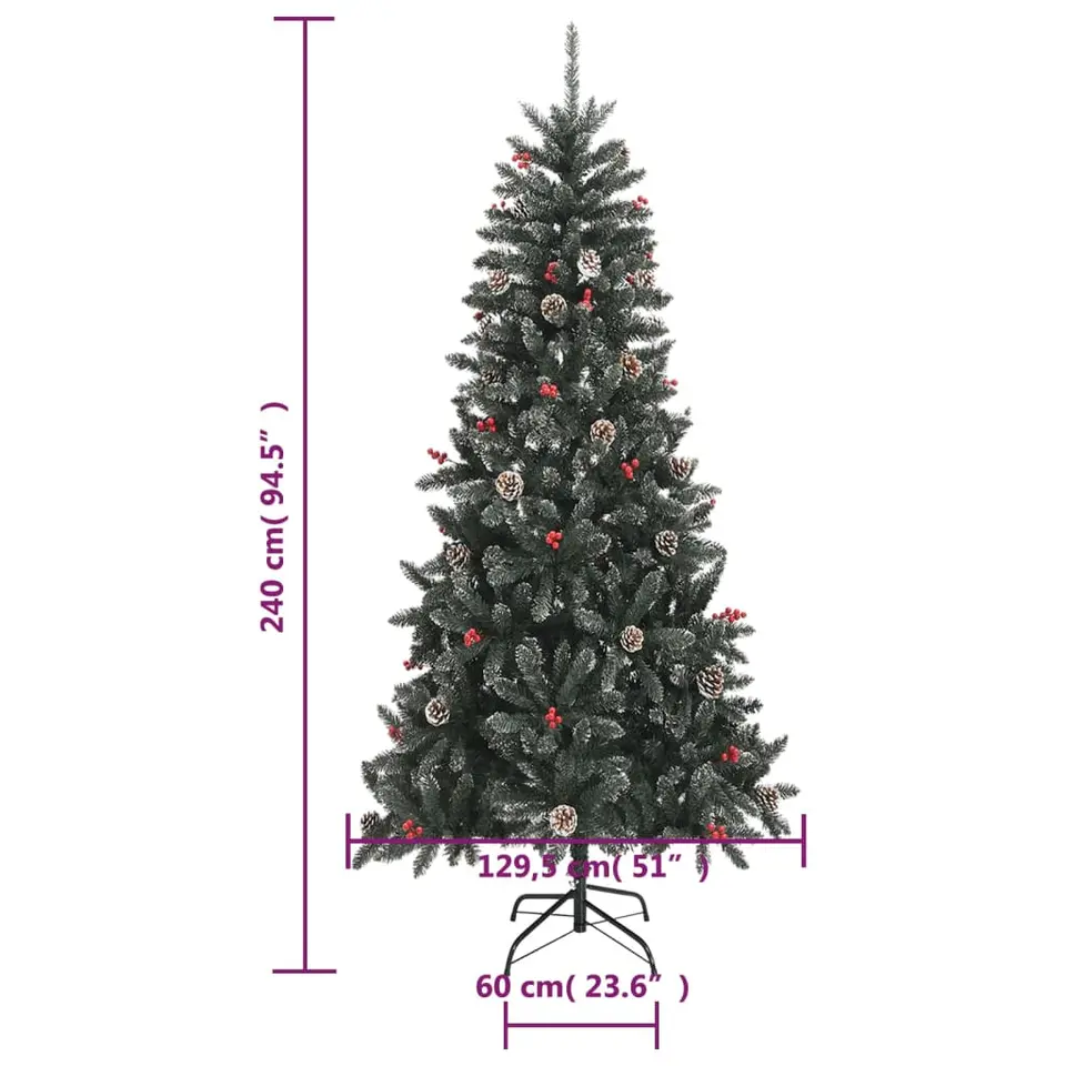 vidaXL kerstboom met standaard 240 cm PVC groen