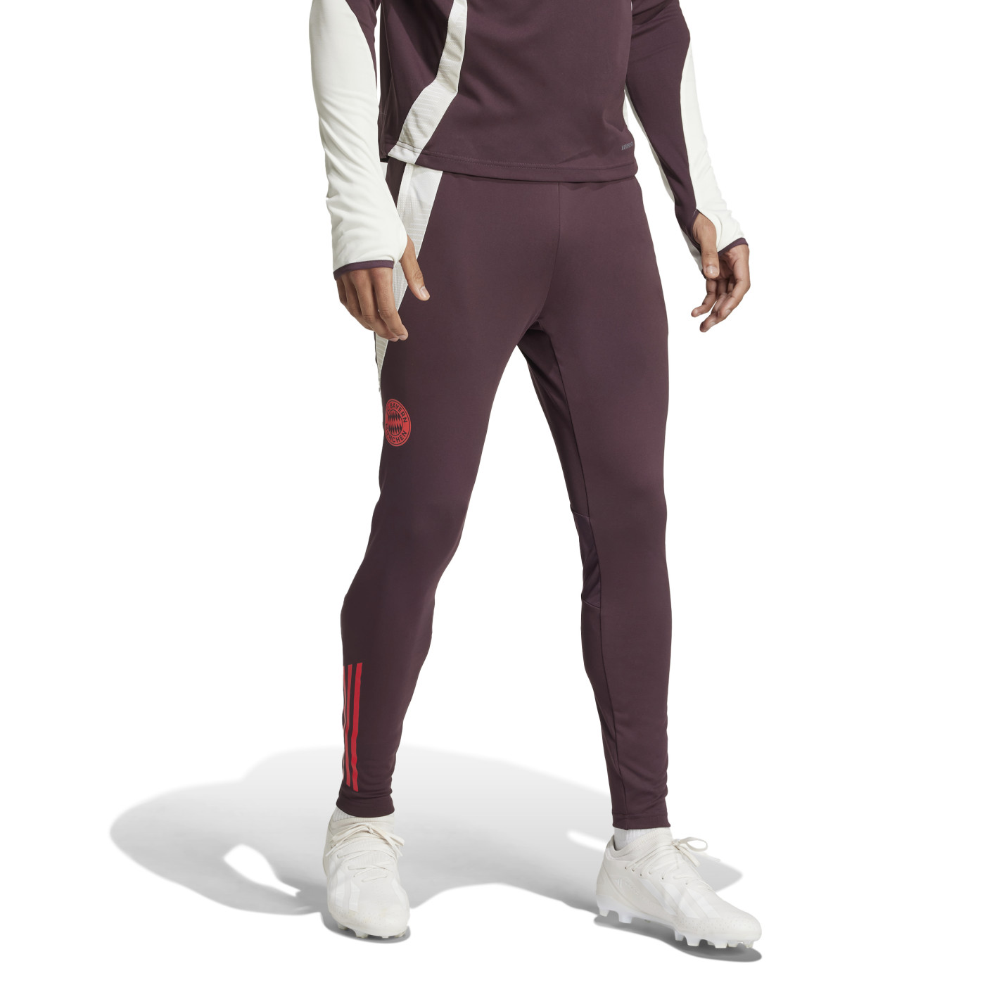 adidas Bayern München Trainingspak 1/4-Zip 2024-2025 Bordeauxrood Wit Rood