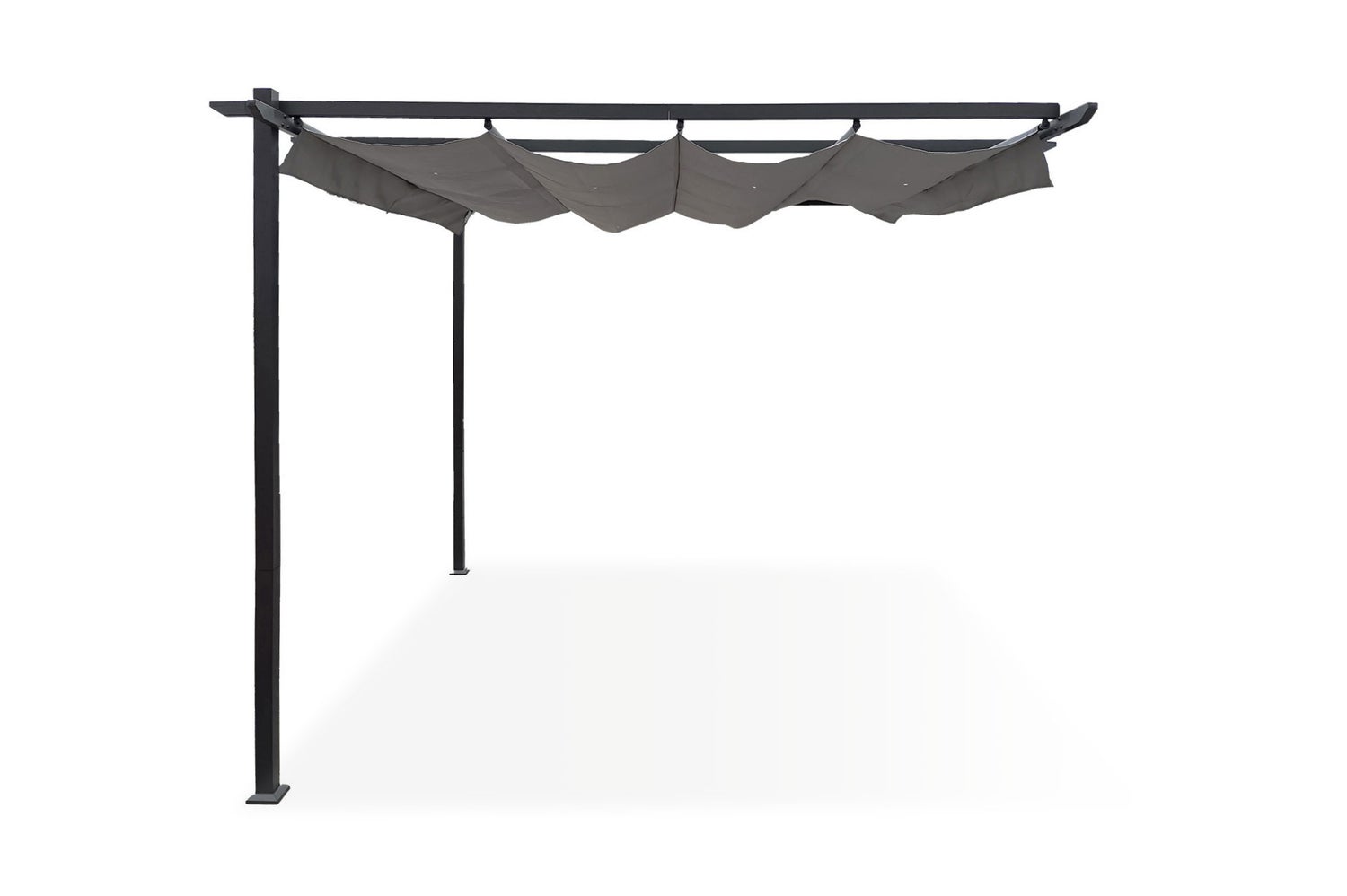 Pergola MIRA 400L300 Lichtgrijs Wandmontage