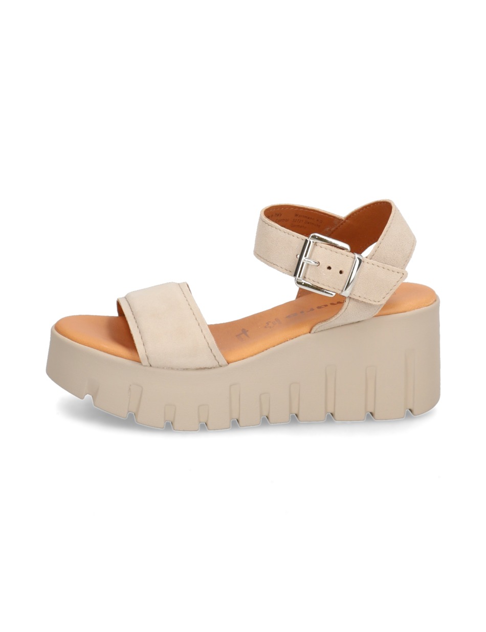 Veloursleder Keilsandale