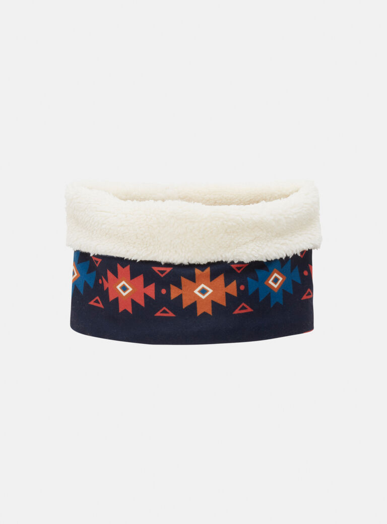Snood bleu nuit à motif aztèque pour garçon