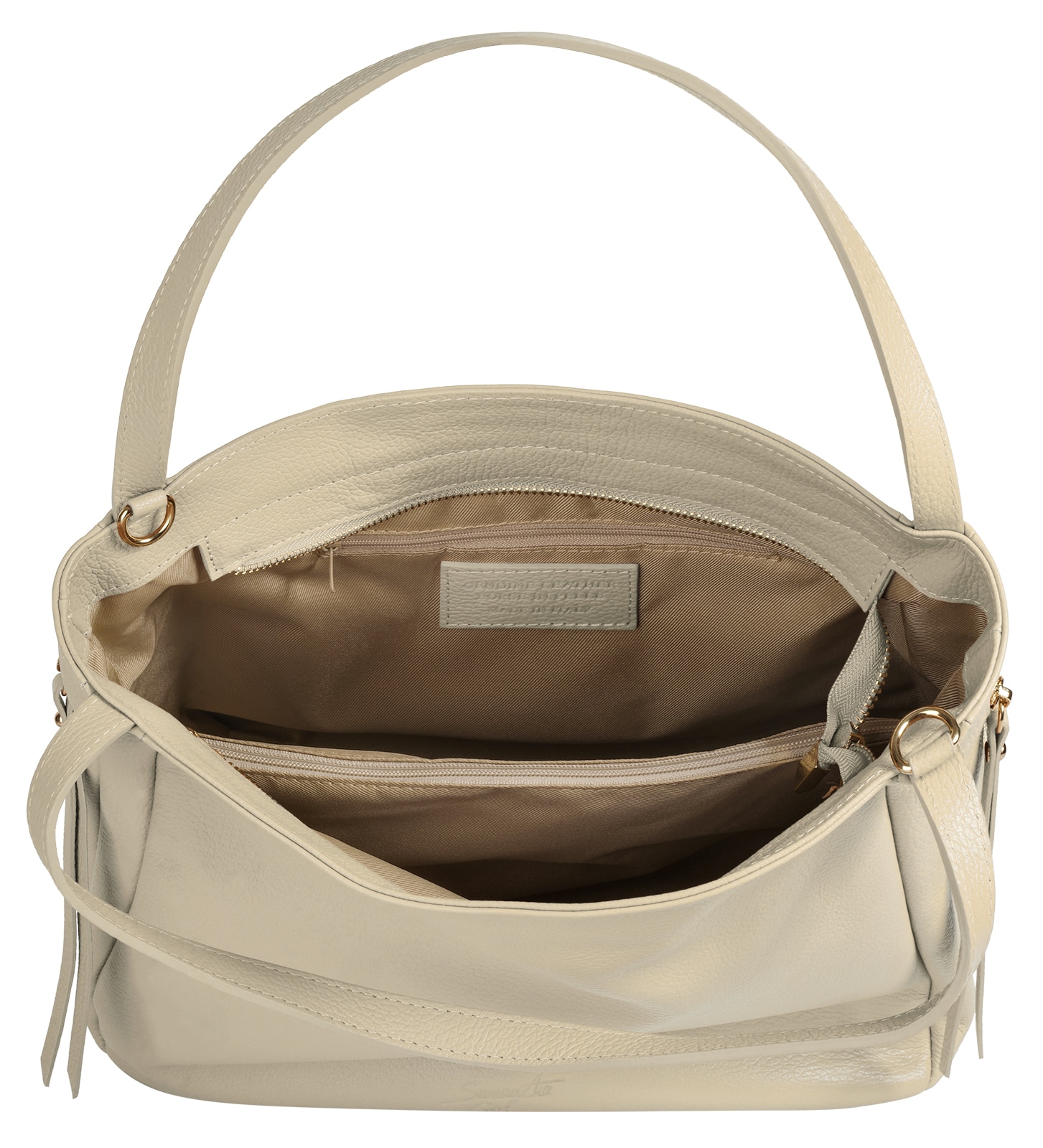 Samantha Look Umhängetasche echt Leder, Made in Italy