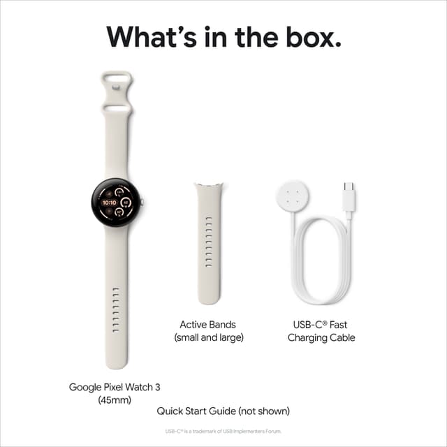 Google Pixel Watch 3 45mm Wi-Fi (Porcelæn)