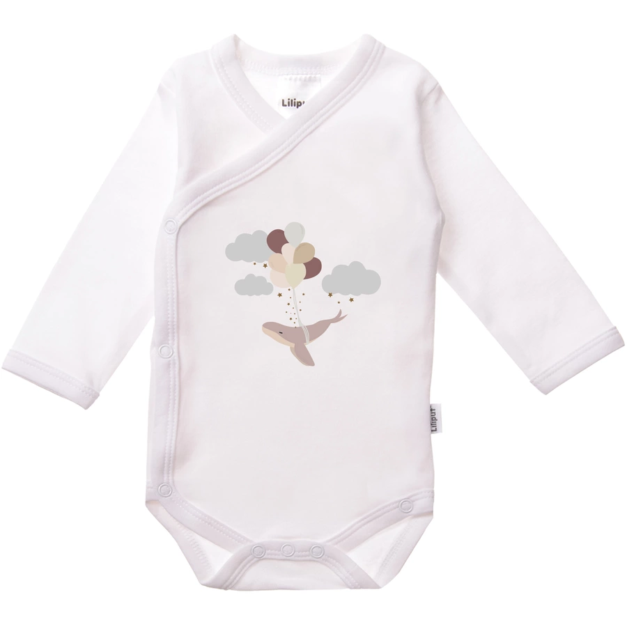 Liliput Wickelbody Wal weiss-grau