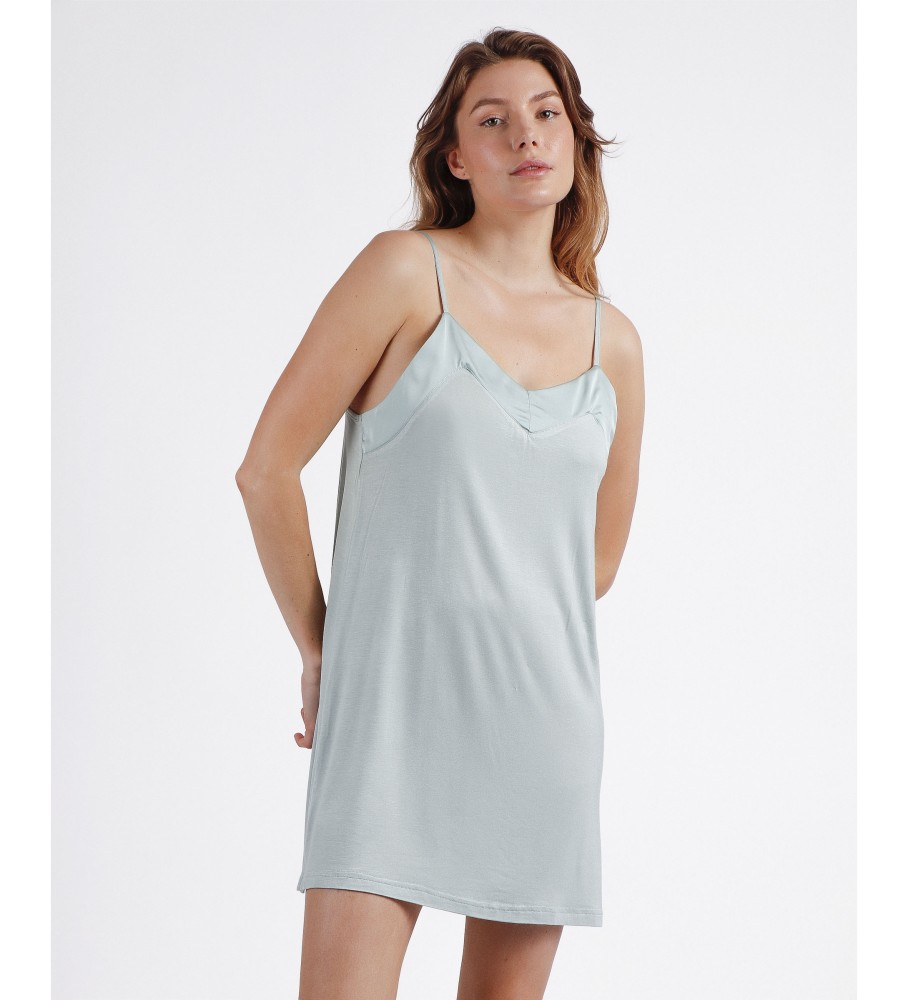Camisola verde com faixas de cetim Admas
