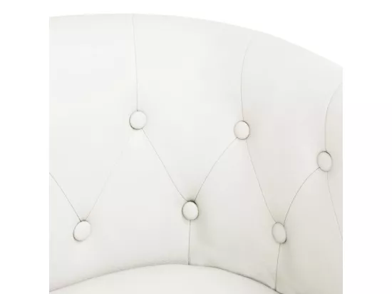 Chaise cabriolet blanc similicuir