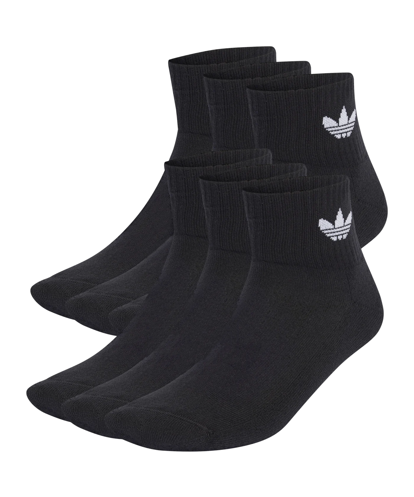 adidas Originals Mid Ankle 6er Pack Socken Schwarz