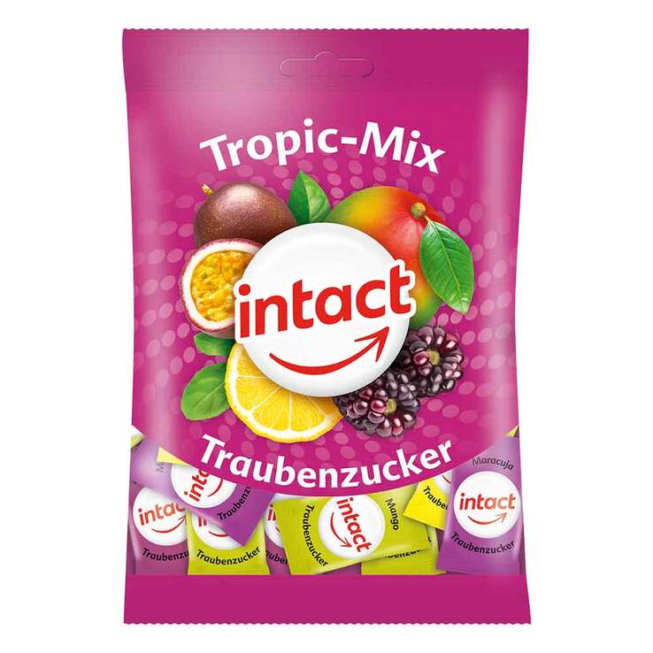 Intact Traubenzucker Beutel Tropic-Mix, 75 g