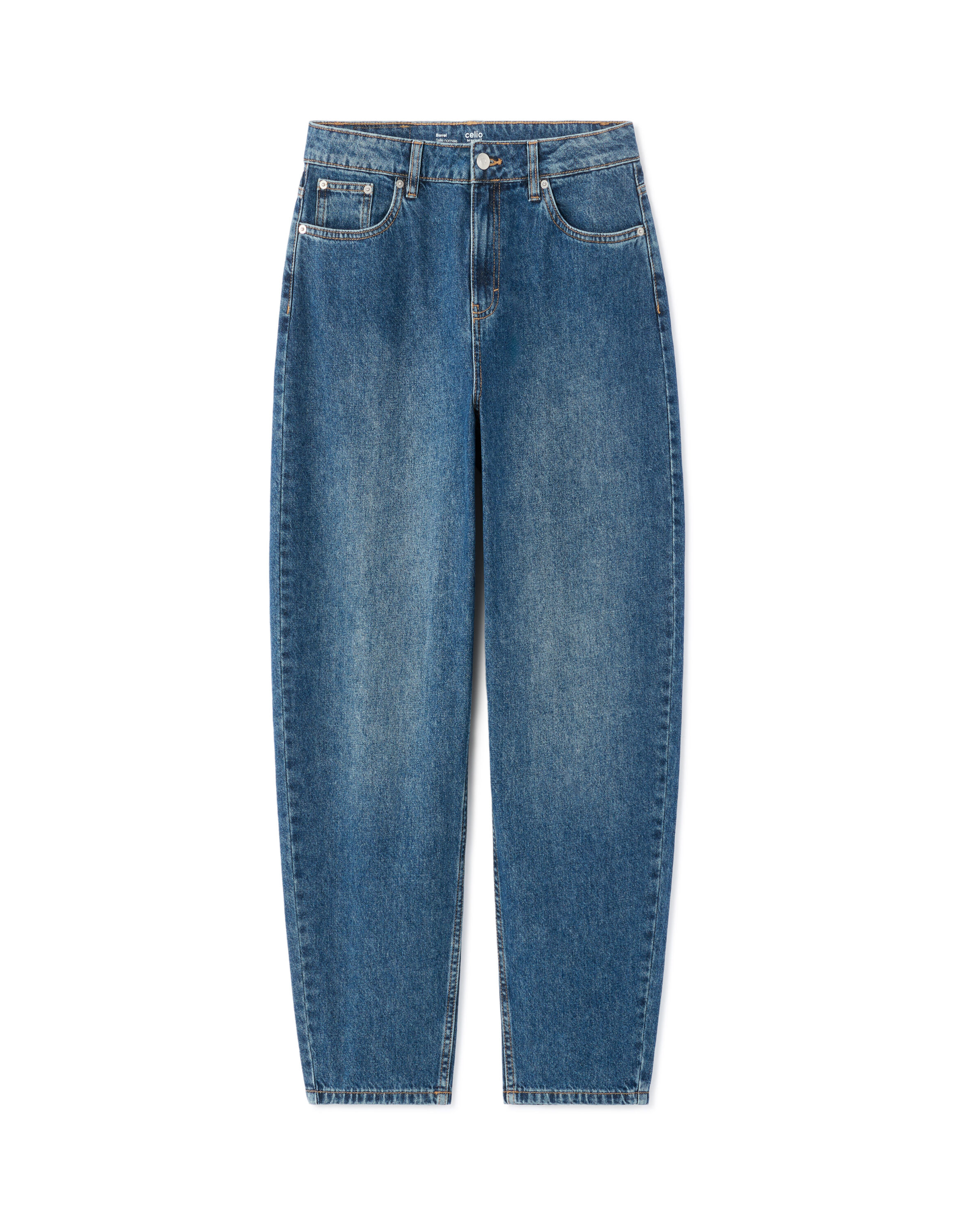 Jean barrel 100% coton - stone