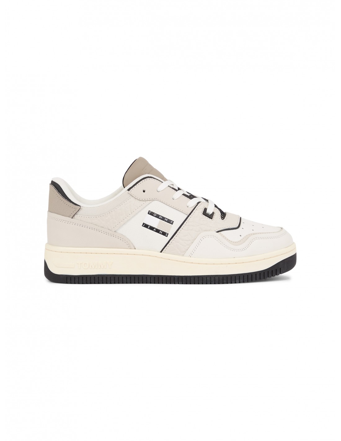 tommy hilfiger Baskets de ville homme tommy jeans retro b cuir beige