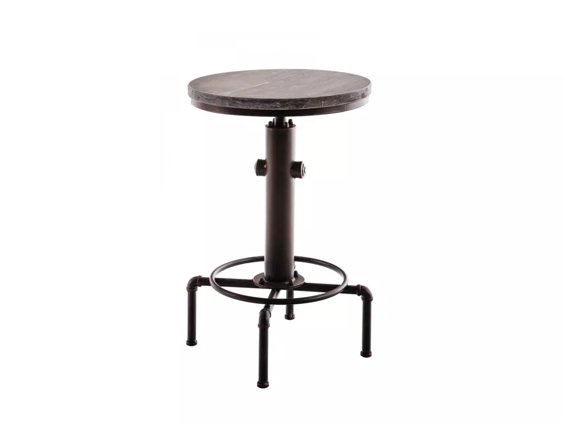 Table haute de bar - rund 39cm - Bois - Bronze - Lumos