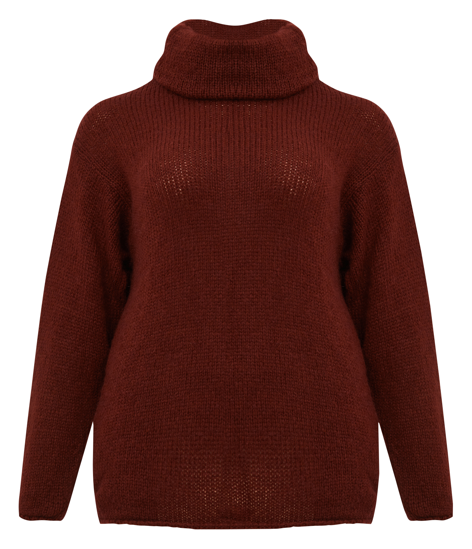 Pull col roulé en maille | Rouge