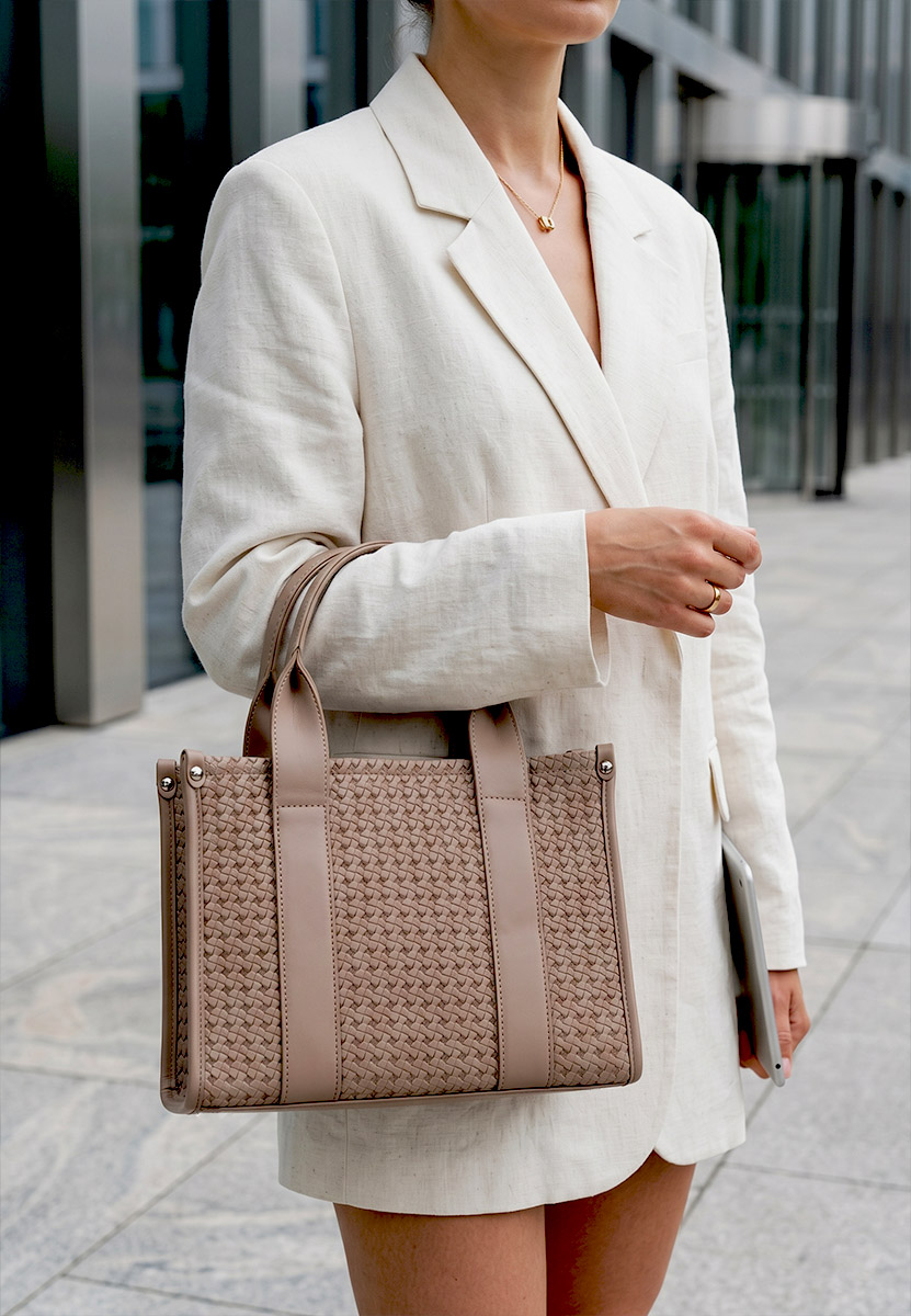 Sac à main lilas Aule kaki