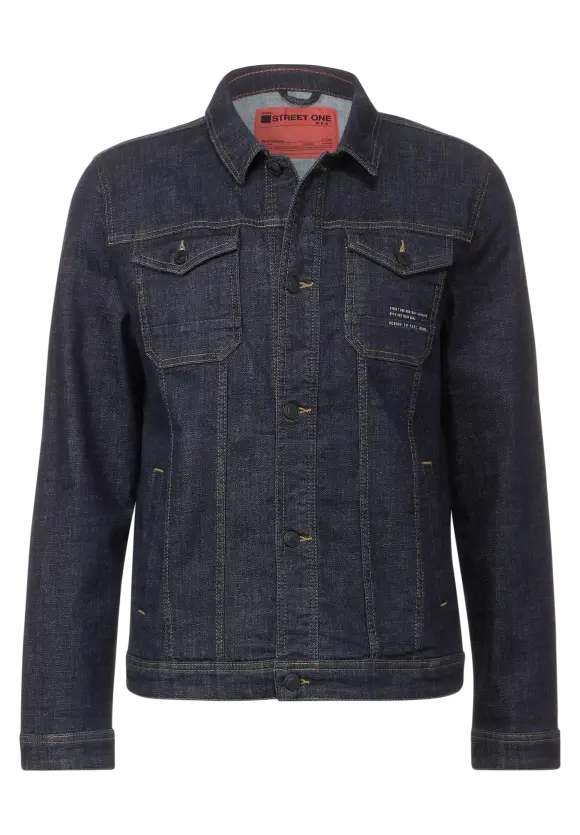 Casual Fit Jeansjacke - dark blue rinsed wash
