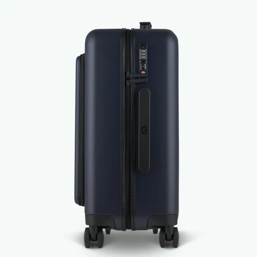 Valise rigide 4 roues CDG Pochette unie bleu marine