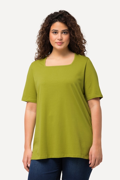 T-Shirt, A-Linie, Carree-Ausschnitt, Halbarm