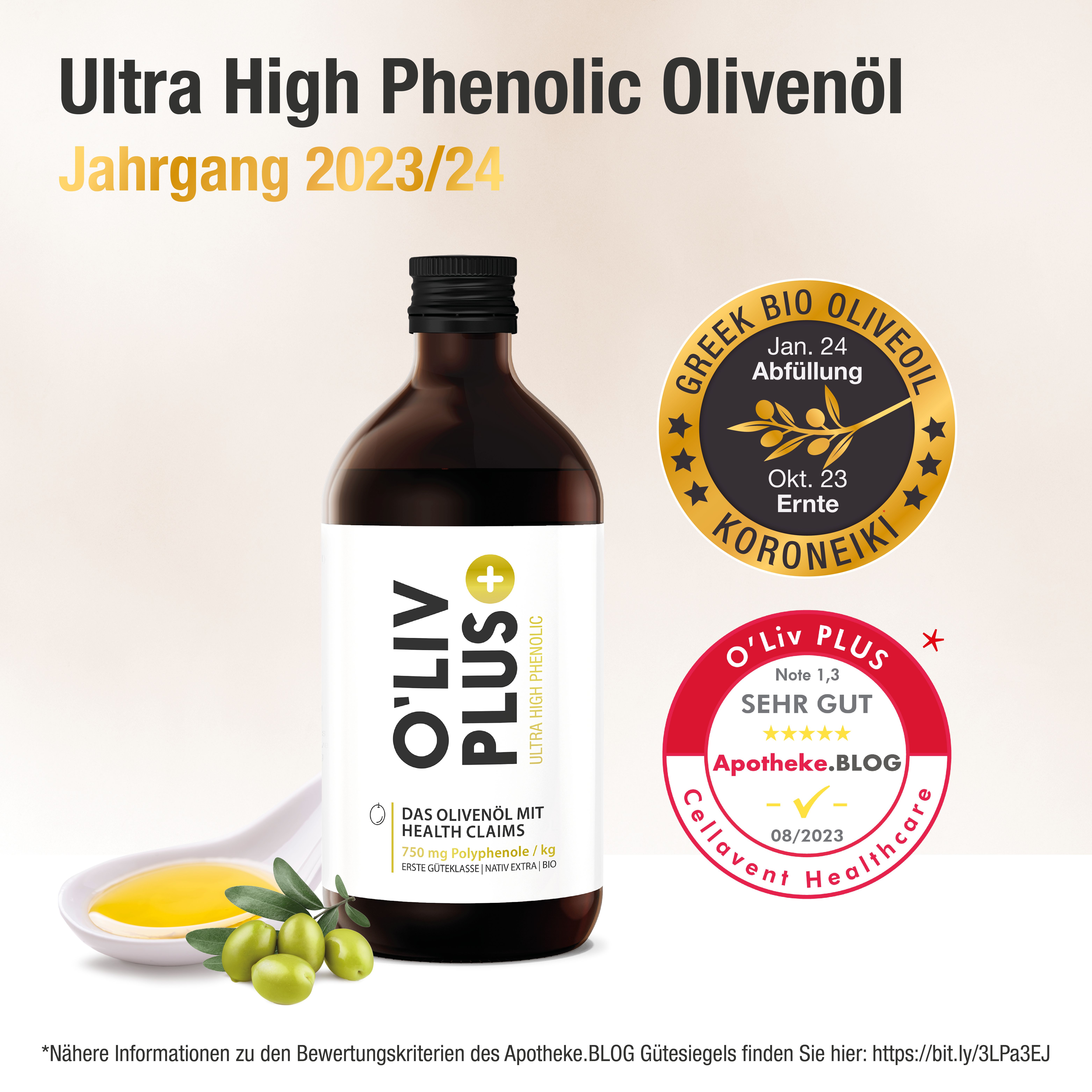 O'Liv PLUS Ultra High Phenolic Olivenöl