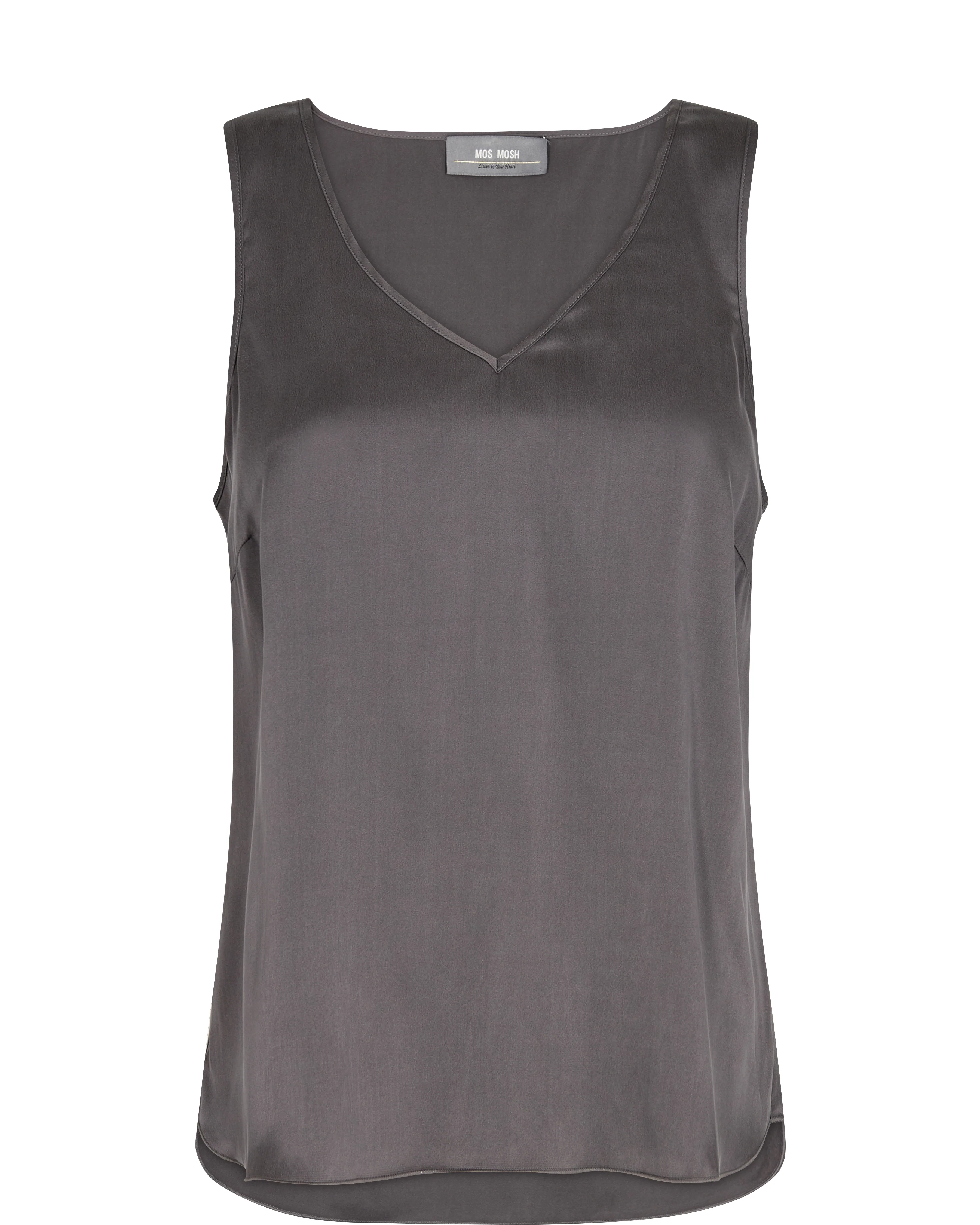 Mos Mosh  Astrid V-Neck Silk tank top - Pavement