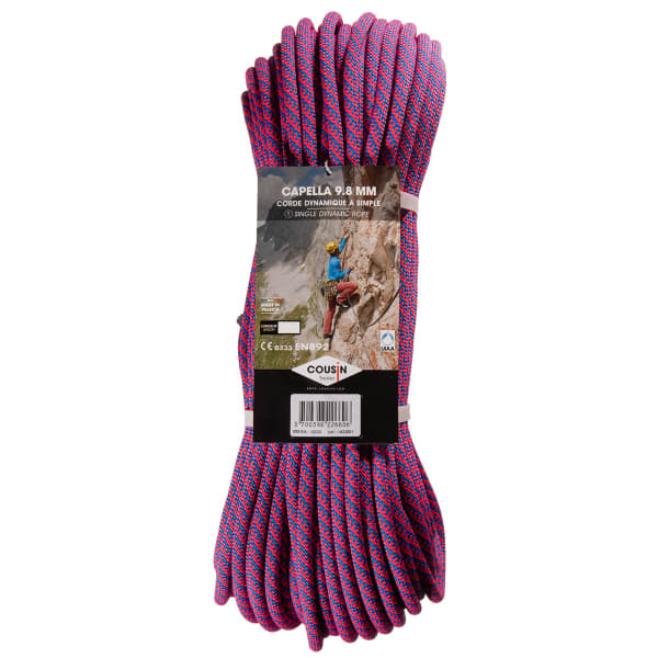 Corde alpinisme COUSIN CAPELLA 9.8MM x 60 PINK/BLUE IBISCUS