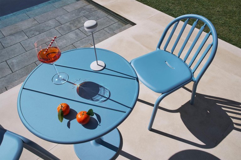 Fatboy Fred's Bistreau tuintafel Ø60 Wave Blue