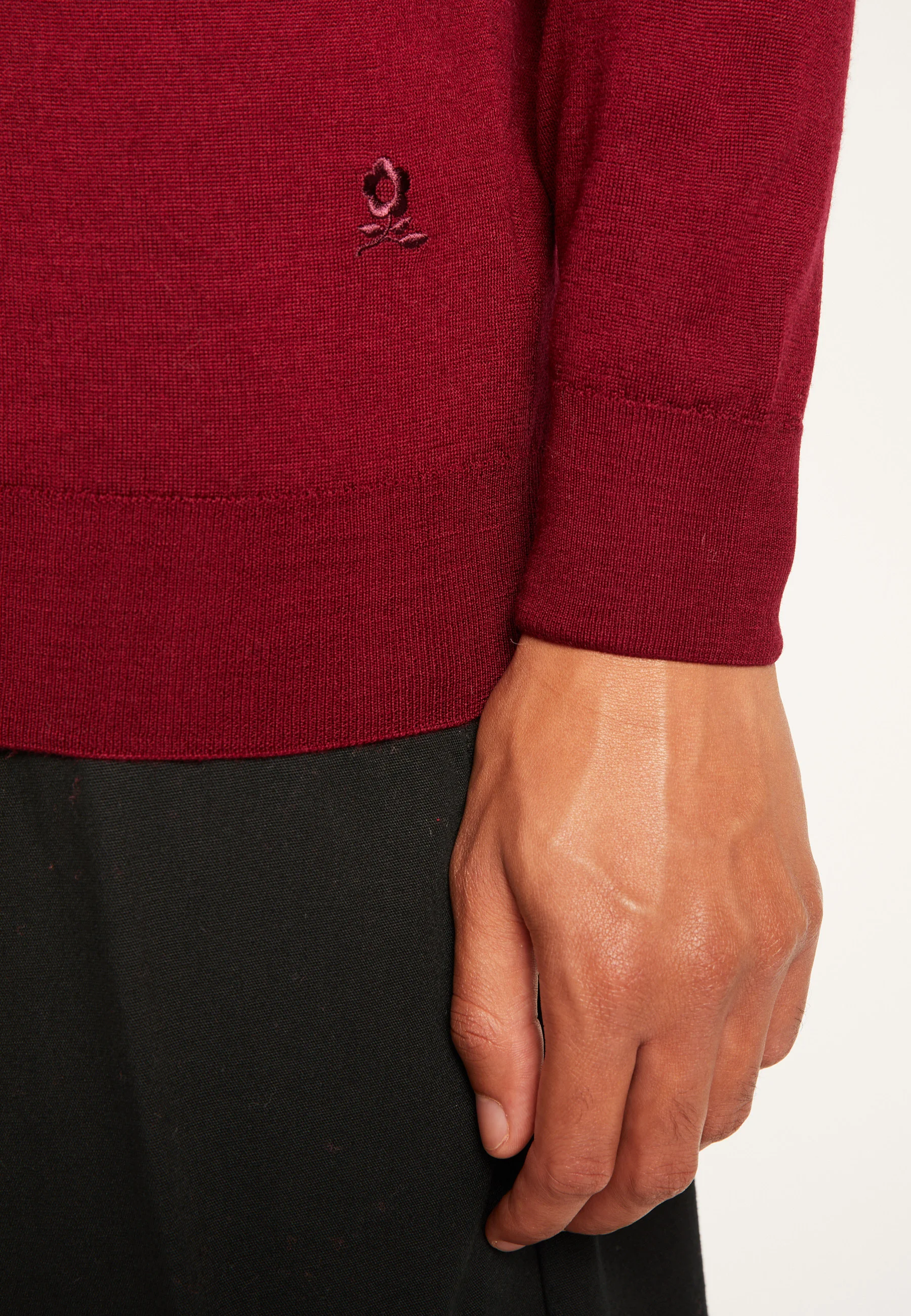 RYANAH24 - Pull camionneur laine mérinos | Rouge