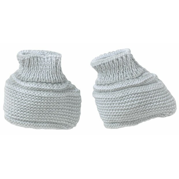 Chaussons maille gris naissance - BEBE9 CREATION